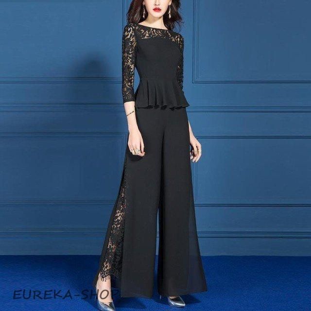 新品レースレディース11号パンツドレス上下セットアップ2点セット結婚