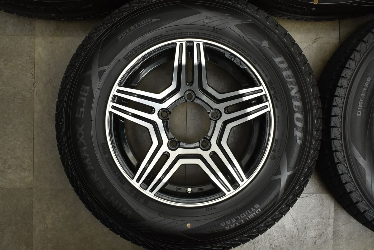使用僅か プレミックス グラバス-Jr 15in 5.5J 5 PCD139.7 ウィンターマックスSJ8 195|80R15 5本セット ジムニーシエラ ノマド