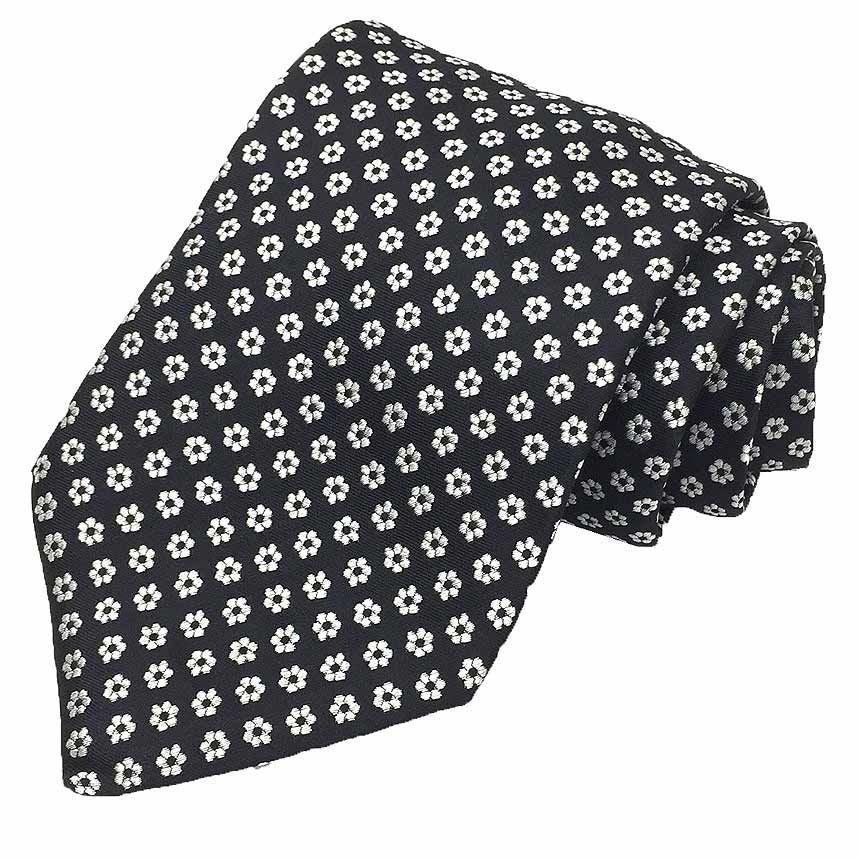未使用　ダンヒル　dunhill　ネクタイ　シルク　ブラック　メンズaq9877