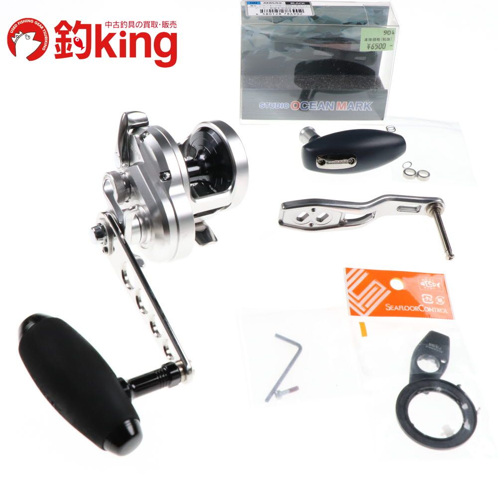 SHIMANO - 【中古/美品】 シマノ 17 オシアジガー 1500PG 嶋田工房ハンドル90mm、AE85ノブ付 （2）  /M337M 中古/美品】 シマノ 17 オシアジガー 1500PG 嶋田工房ハンドル