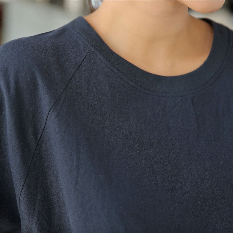 七分袖カットソー レディース 麻 ゆったり Tシャツ 7分袖 Tシャツ レディース トップス コットンリネン 7分 半端丈 綿麻 プルオーバー カットソー レディース 七分袖カットソー レディース 麻 ゆったり Tシャツ 7分袖 T