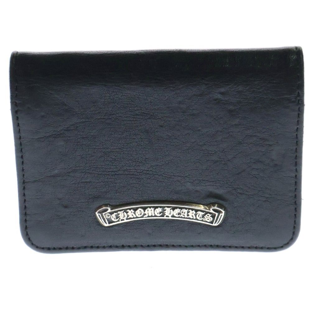 CHROME HEARTS クロムハーツ CRD CSE3PKTWDV1 スクロールラベル3ポケットレザーカードケース