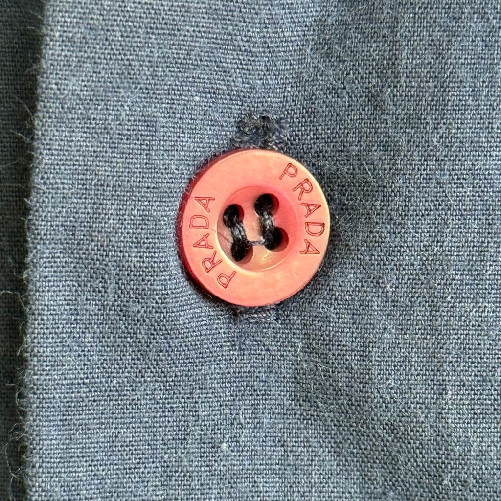 PRADA レイヤードTシャツ コットン 半袖 無地 ネイビー PRADA レイヤードTシャツ コットン 半袖 無地 ネイビー PRADA