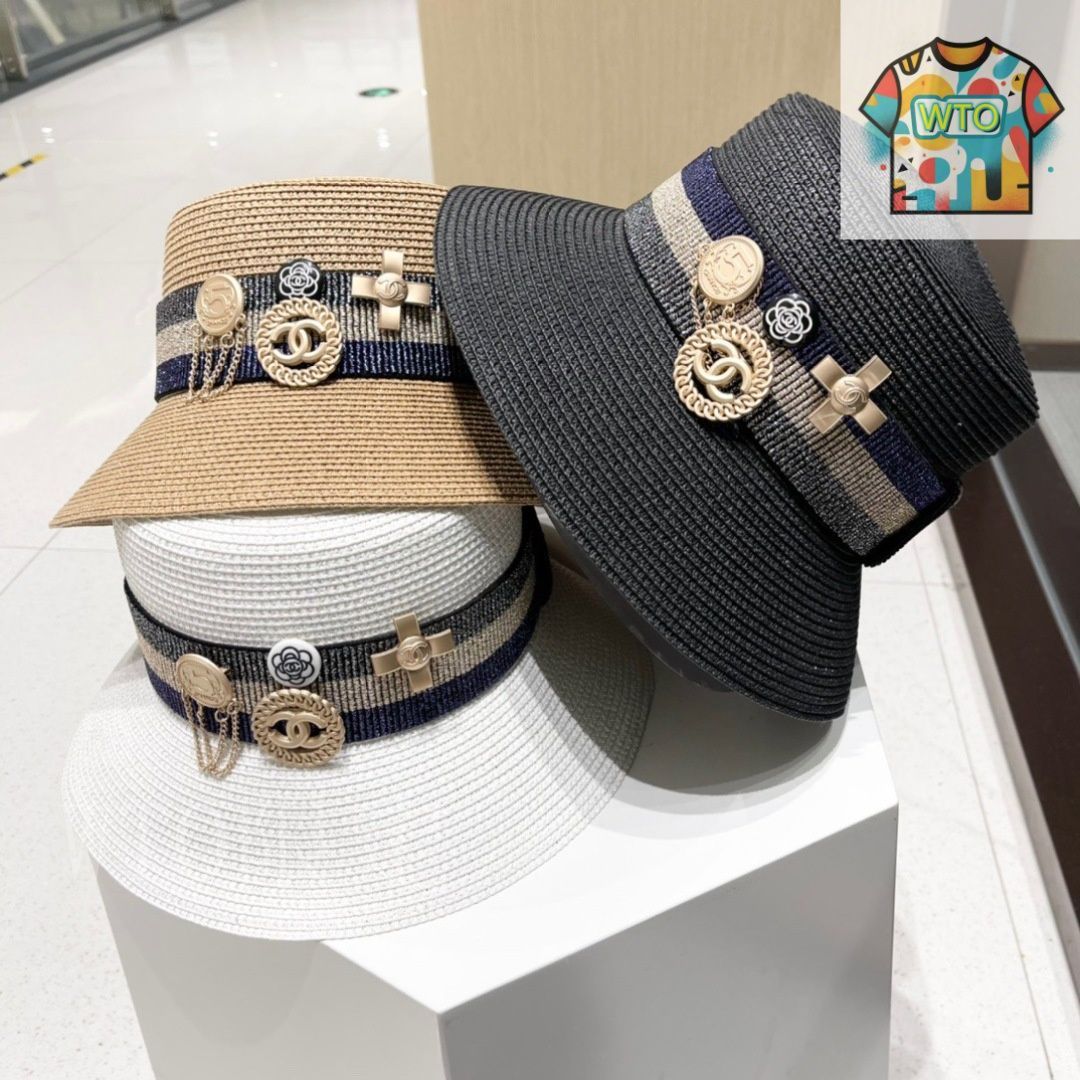 シャネル（CHANEL）ストローハット01-DX89 - メルカリ