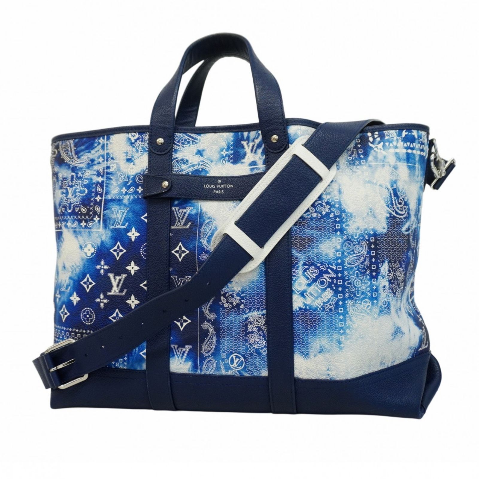 ルイ・ヴィトン(Louis Vuitton) ルイ・ヴィトン トートバッグ モノグラム・バンダナ トロリートート M20553 ブルーメンズ