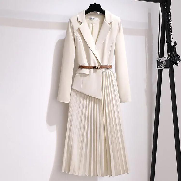 スーツ風 ワンピース プリーツスカート セレモニー 春夏 S-3XL DRESS LAB スカートスーツ 「セレモニースーツ/手洗い可能
