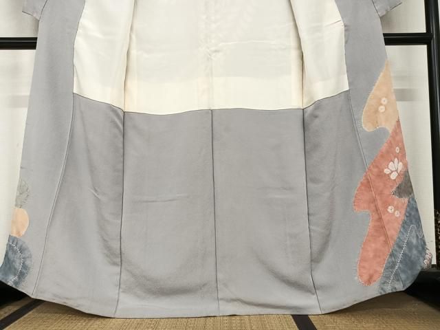 平和屋着物●十日町　名門　滝泰謹製　訪問着　絞り　辻が花　花鳥文　暈し染め　金彩　正絹　逸品　AAAY0243zg 平和屋着物○十日町 名門 滝泰謹製 訪問着 絞り 辻が花 花鳥文 暈し