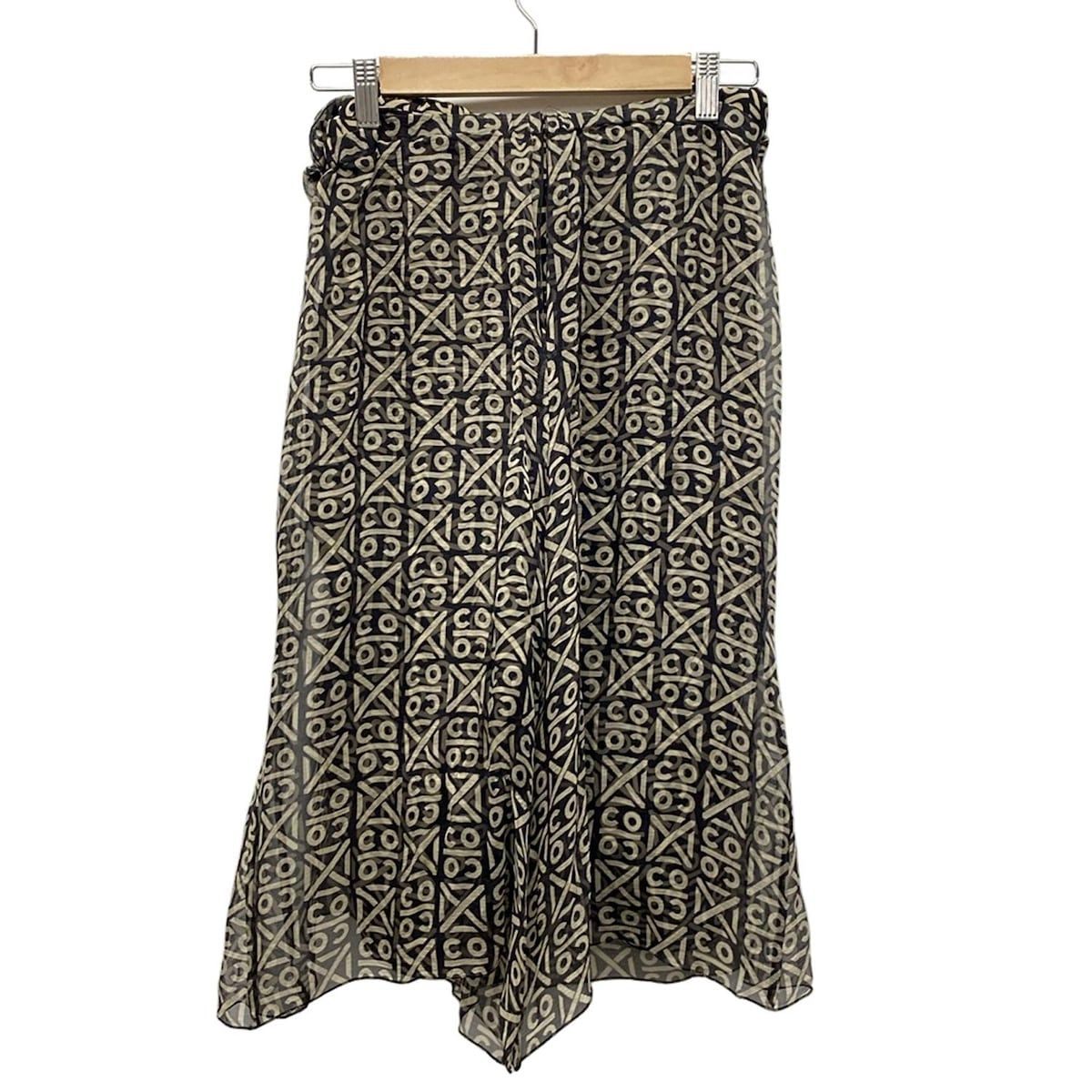 CHANEL シャネル ハーフパンツ サイズ42 L レディース - P16625 黒×ベージュ シルク|ウエストゴム|レイヤード