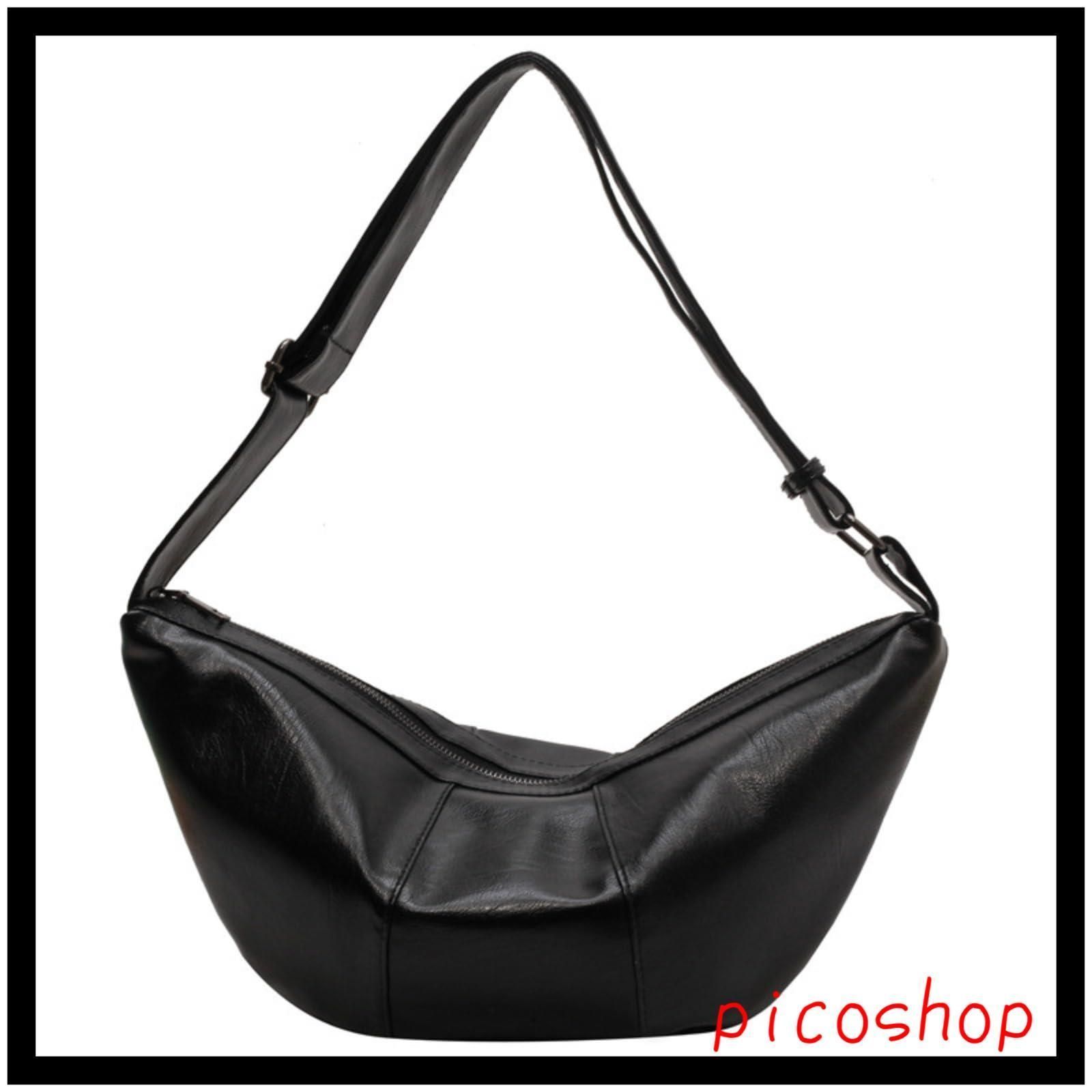 三日月型 メッセンジャー バッグ ボディ ワンショルダー 斜め掛け PUレザー ホーボーバッグ レディース ショルダーバッグ [MYSKUFT]