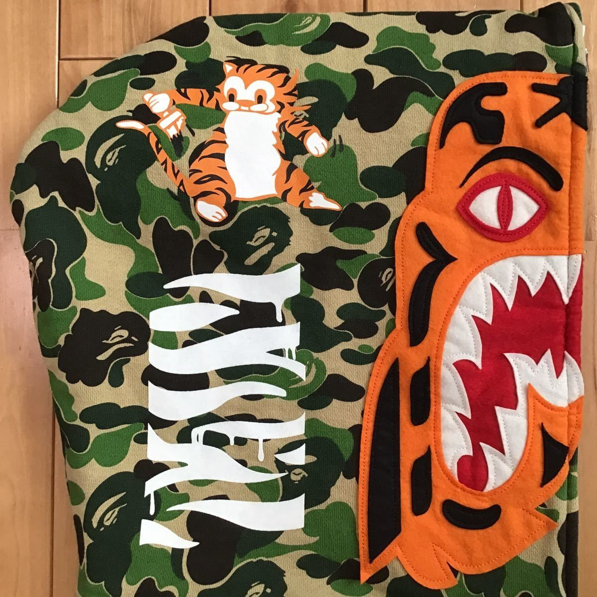 ☆XL☆ ABC camo green タイガー パーカー tiger full zip