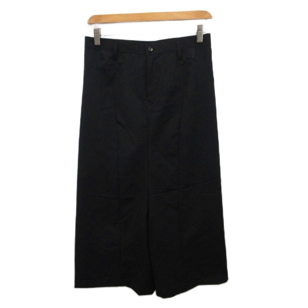 トリココムデギャルソン tricot COMME des GARCONS タグ付き ワイドスラックス サルエルパンツ ウール L 黒 ブラック TN-P002 MET2