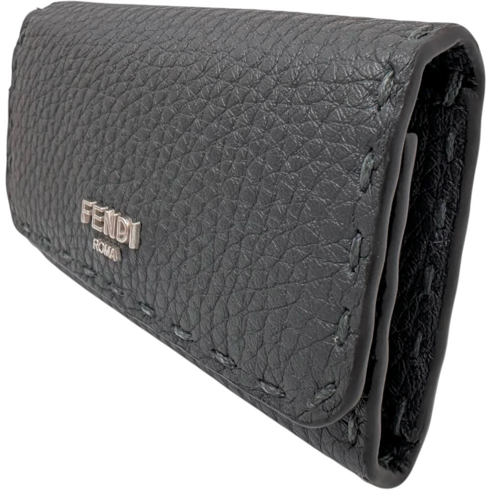 FENDI/フェンディ】セレリア 6連 キーケース レザー グレー シルバー