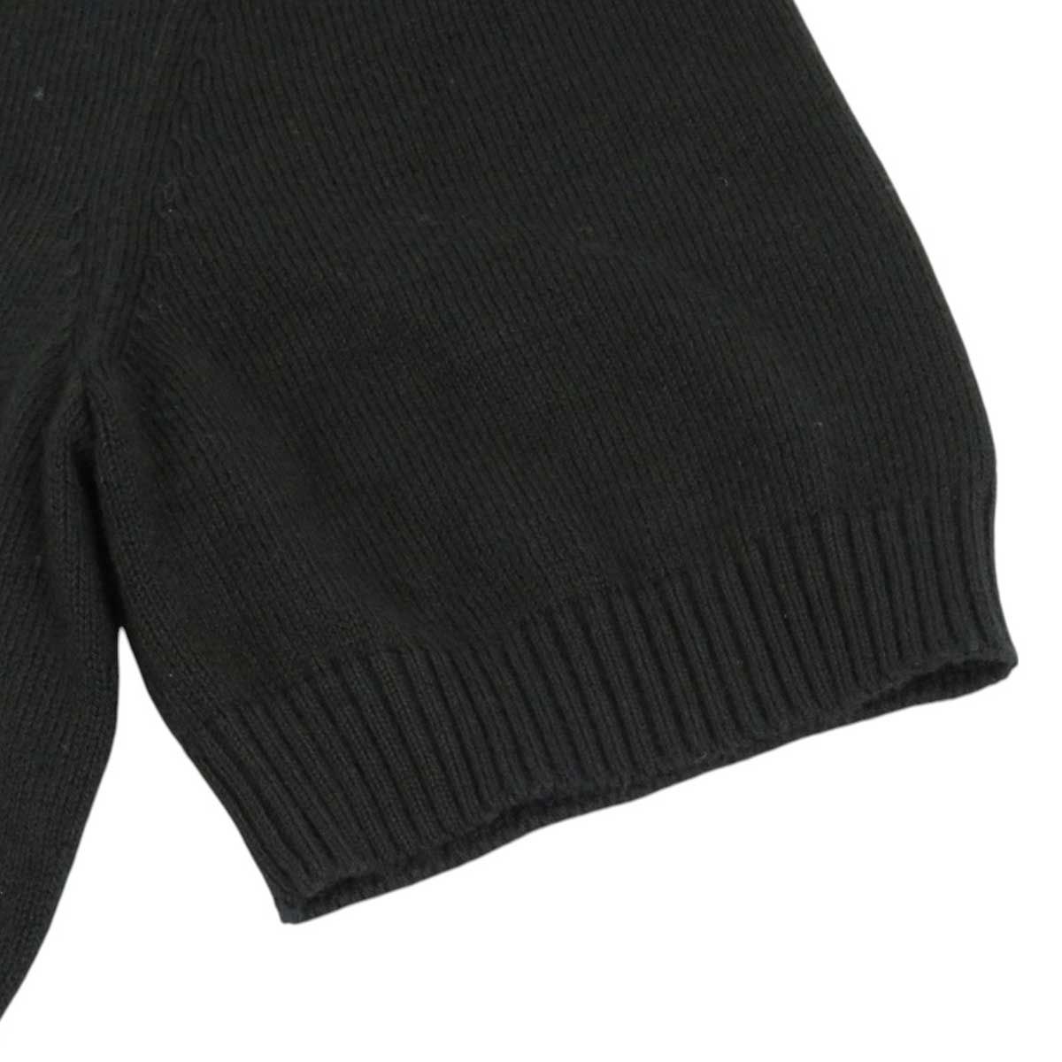 パトゥ PATOU ロゴ ショートスリーブ ニット KN0688045911B レディース ブラック Patou 中古 【アパレル・小物】 パトゥ PATOU ロゴ ショートスリーブ ニット KN0688045911B