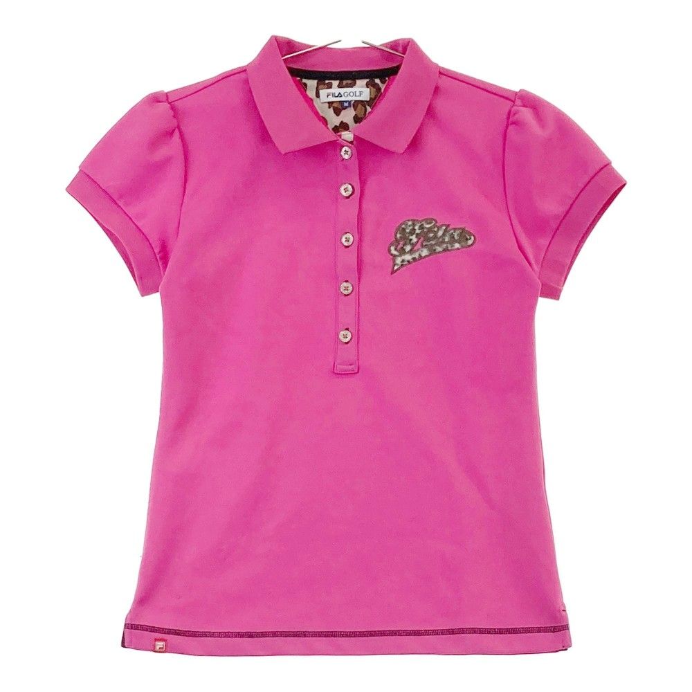 サイズ：M FILA GOLF フィラゴルフ  半袖ポロシャツ  ピンク系 [240101311876]# ゴルフウェア レディース ストスト