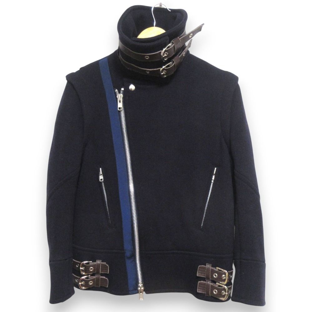美品 14AW sacai luck サカイラック ウールブレンド ライダース型