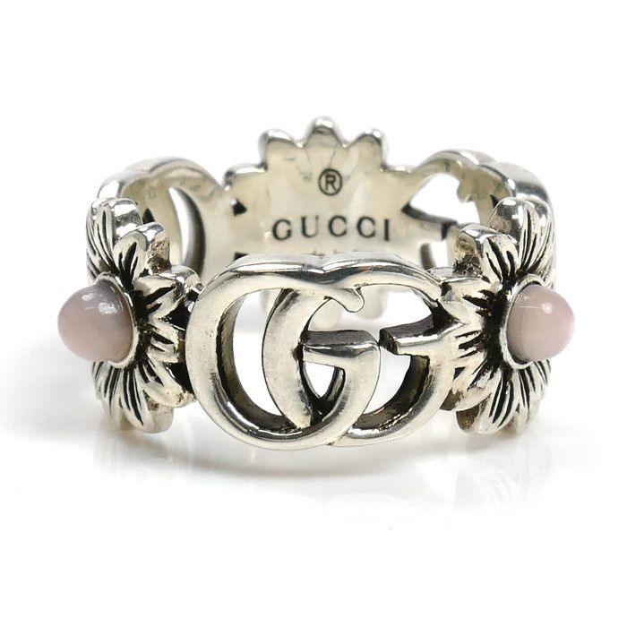 GUCCI グッチ シルバー925 ダブルG フラワー リング・指輪