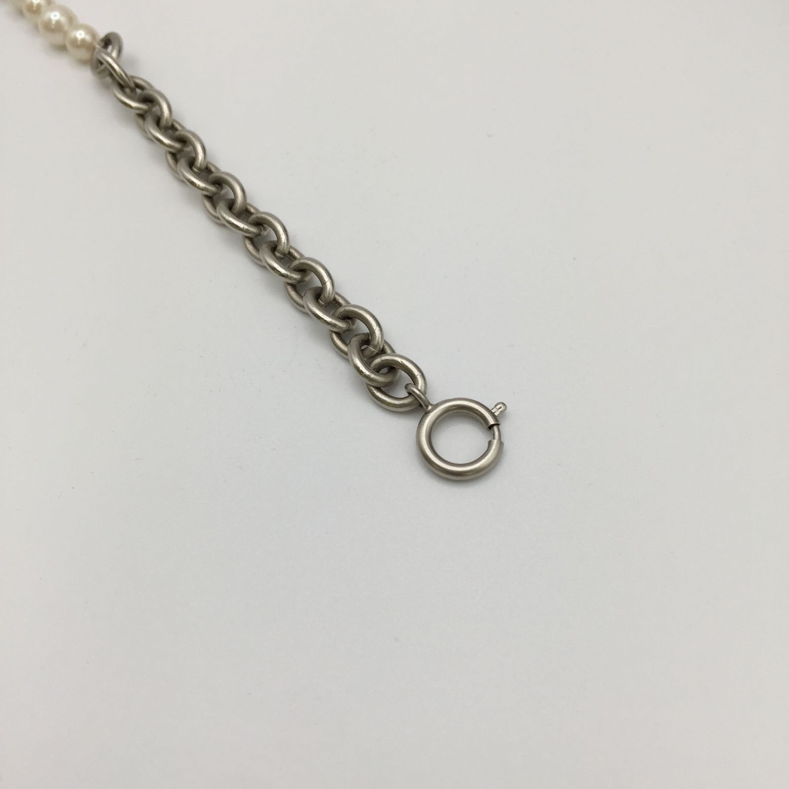 glass dressed undressed DRESSEDUNDRESSED ドレスドアンドレスド Pearl Chain Necklace ガラスパールネックレス シルバー×ホワイト  DUS21908 - メルカリ