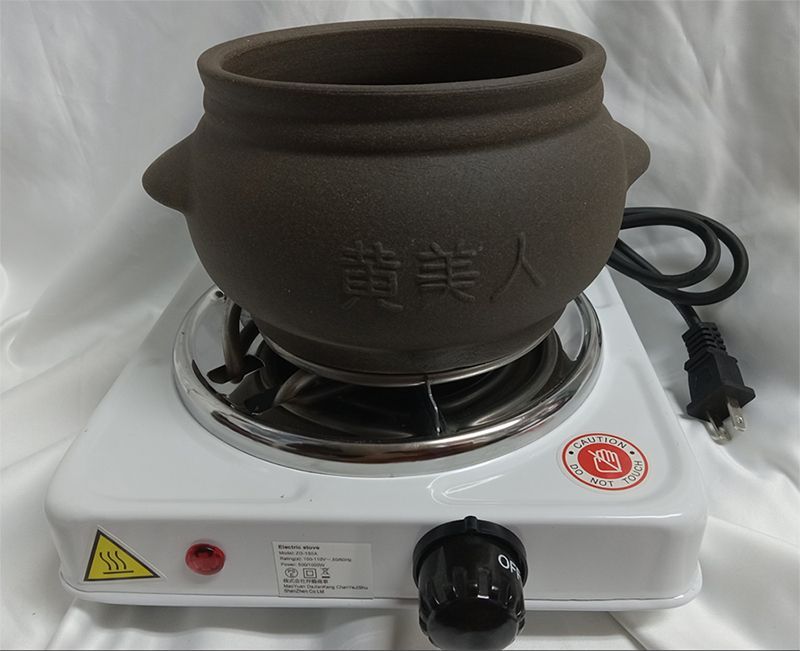 黄土よもぎ蒸し黄土壺２種セット コンロと壺