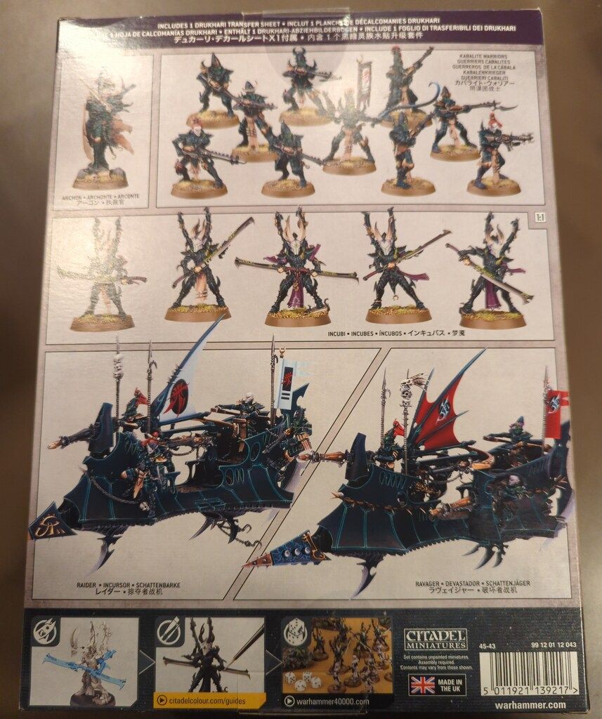 GAMES WORKSHOP WARHAMMER40000 DRUKHARI Drukhari Combat Patrol