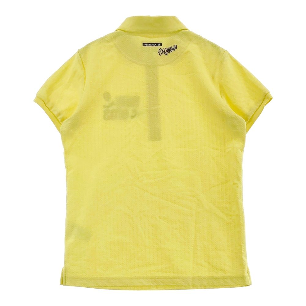 サイズ 0 PEARLY GATES パーリーゲイツ 2025年モデル 半袖ポロシャツ ニコちゃん イエロー系 240101524278 ゴルフウェア レディース ストスト