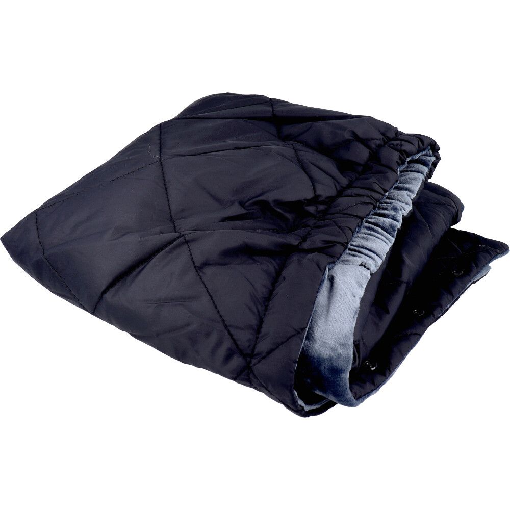 hokotto マイクロファイバー4WAYブランケット アルミ入 約80×125cm ブラック×スモーキーグレー 4個セット まとめ売り STEELWINDOWSANDDOORS_COM