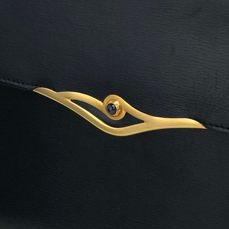 全国配信早速送料無料 ！ Cartier カルティエ サファイアライン クラッチバッグ ネイビー レザー rtrwm3