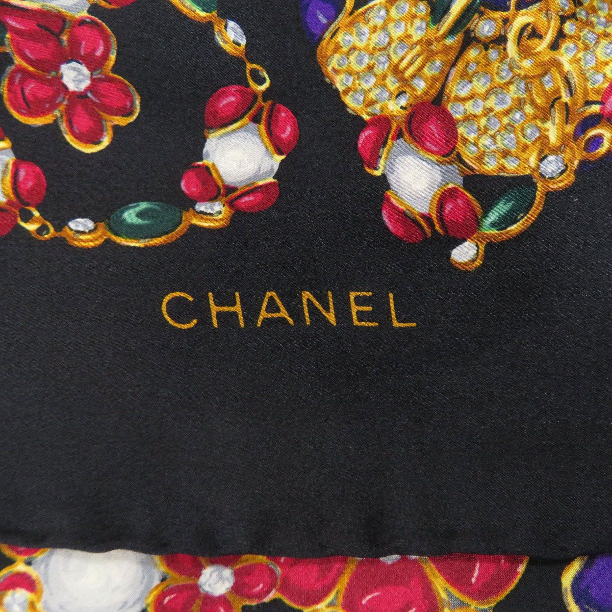 CHANEL シャネル ジュエリーモチーフ スカーフ シルク レディース