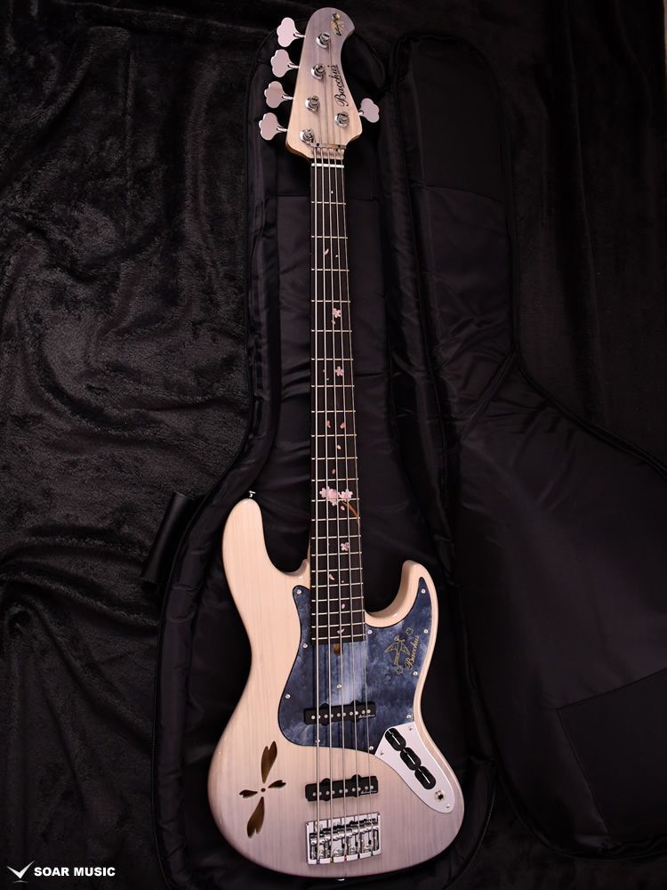 Bacchus バッカス ハンドメイドシリーズ WOODLINE-HOLLOW5 SAKURA SP’25|E SKY-GRD 140815 約4.3kg 製作 カスタムモデル エレキベース 5弦ベース