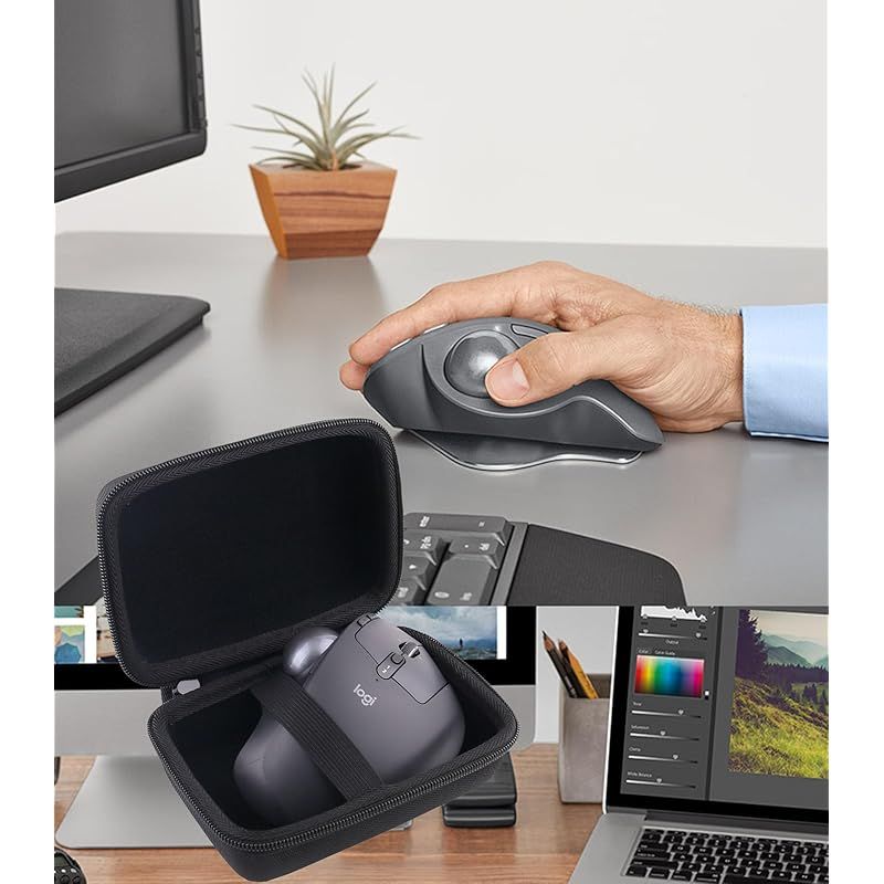 ⭐️中古品⭐️ロジクール トラックボール MXTB1d 収納ケース付き Amazon | Lebakort収納ケースと互換性のあるlogicoolロジクール