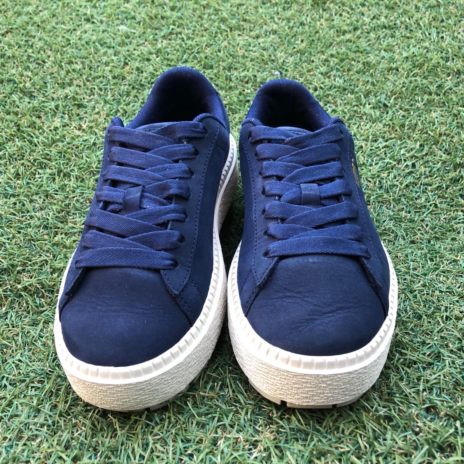 美品22.5 PUMA プーマ バスケット プラットフォーム トレース