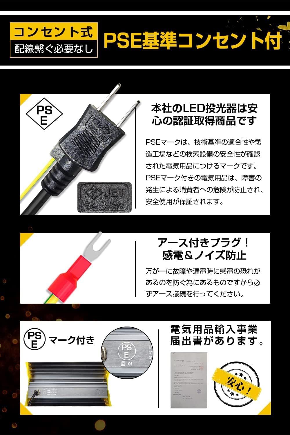 新品 RenHope 50WLED投光器 2個 LED作業灯 850W相当 COBチップ 8000LM 100V適用 看板灯 街路灯 駐車場灯 昼光色 IP67防水 アース付き コンセント式 適格請求書(インボイス)発行可