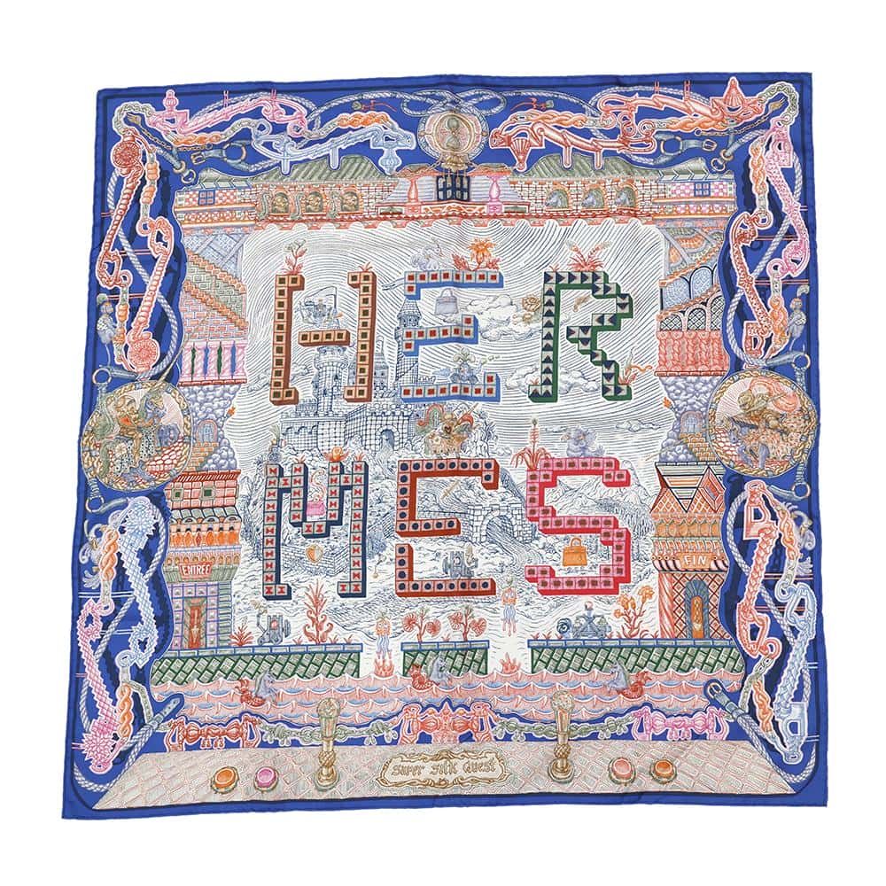 エルメス スカーフ カレ90 Super Silk Quest スーパー・シルク