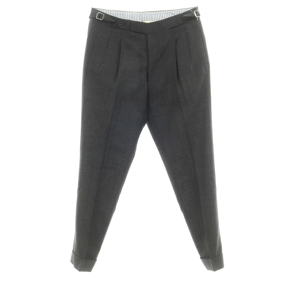 【新品未使用】Ambrosi（アンブロージ）ワンプリーツ ウール スラックス Ambrosi スラックス メンズ アンブロージ 中古 古着