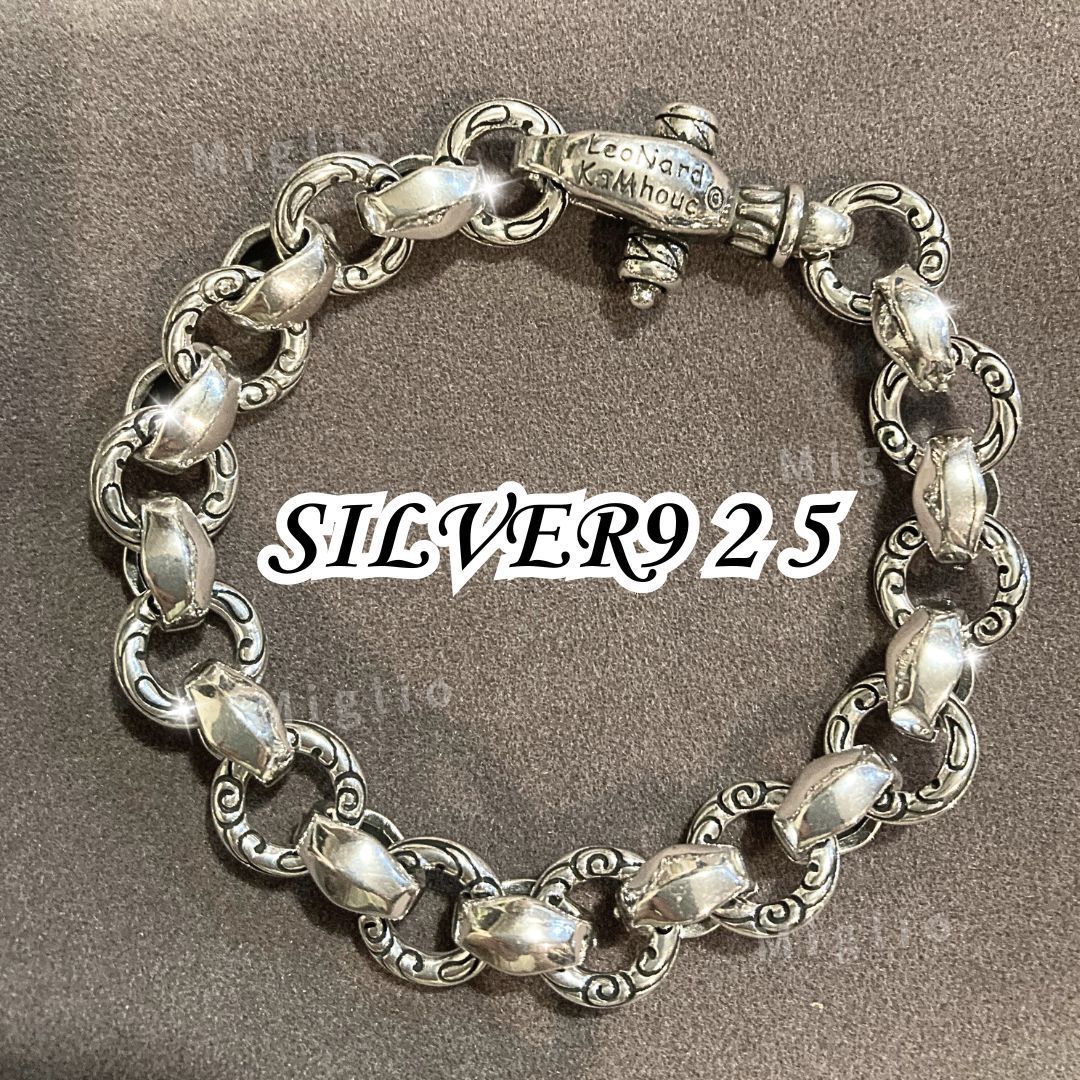ヴィンテージ シルバーブレスレット925 約20cm silver925 シルバーブレスレット ベネチアン ヴィンテージ 20cm