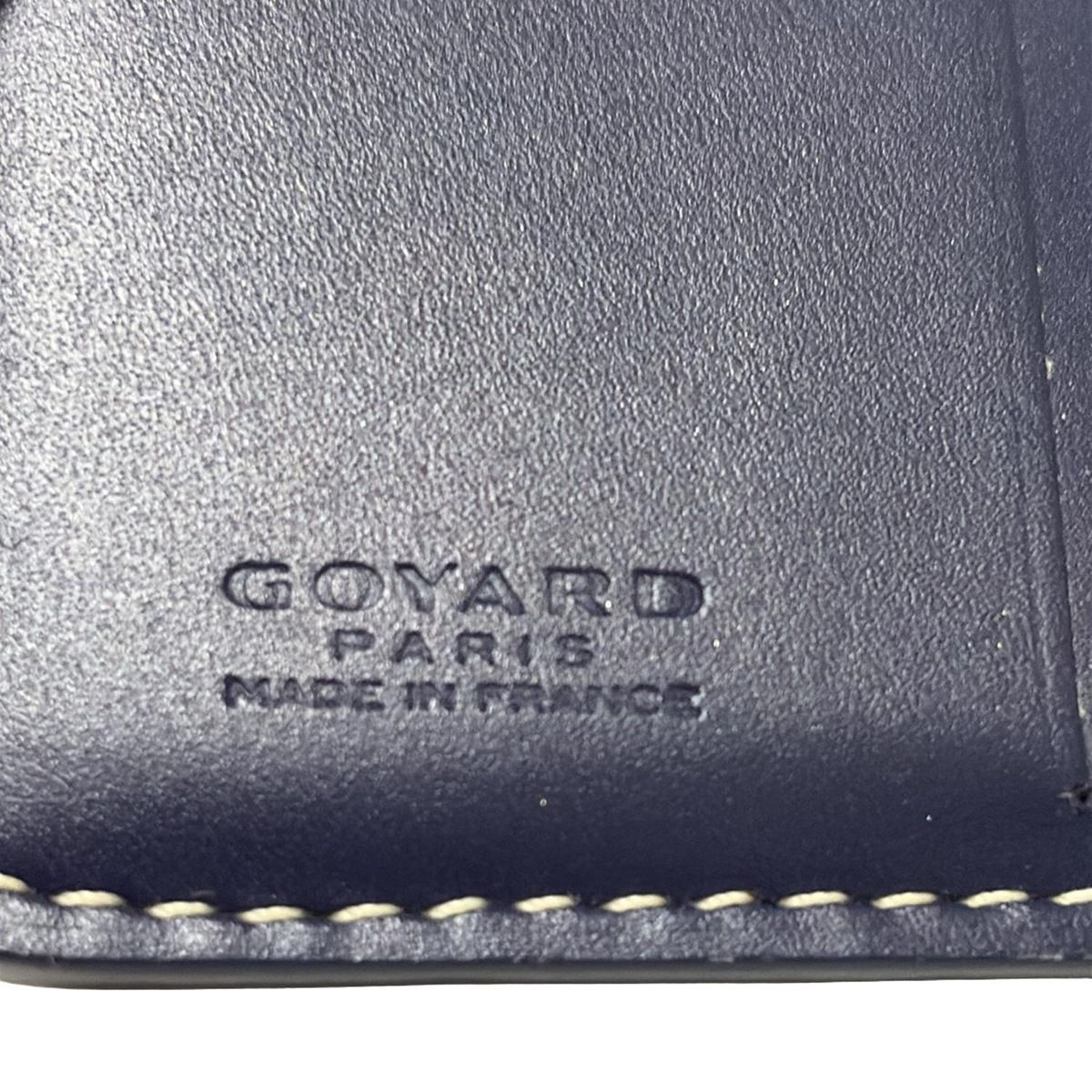 GOYARD 2つ折りウォレット ネイビー レザー ゴヤール GOYARD ゴヤール 二つ折り カードケース サン・トマ ネイビー