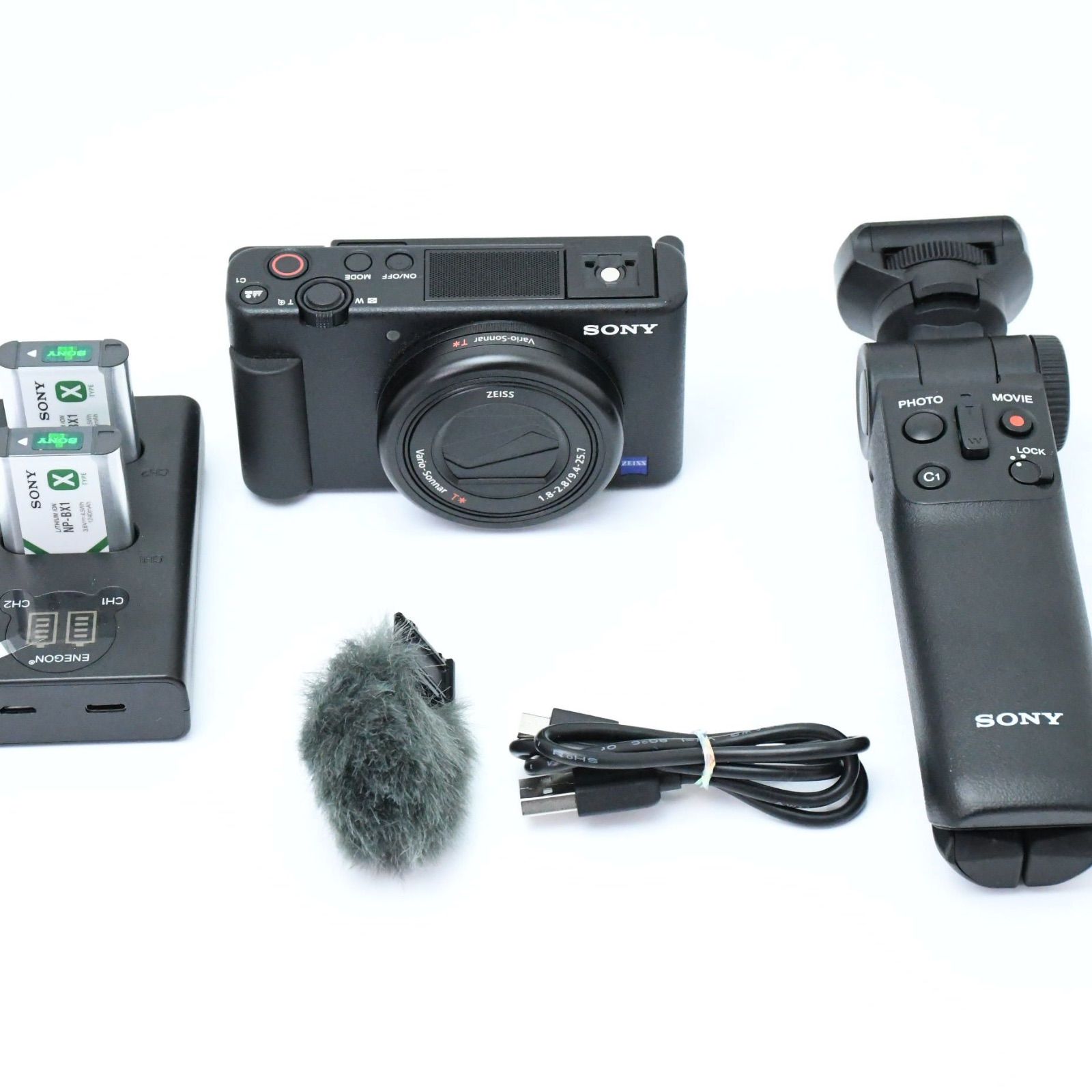 1〜2回使用＊美品＊バッテリー2個】SONY VLOGCAM ZV-1G SHOOTING GRIP  