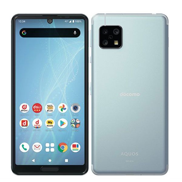 【中古】 SH-41A AQUOS sense4 ライトブルー SIMフリー 本体 ドコモ スマホ シャープ【送料無料】 sh41albl7mtm