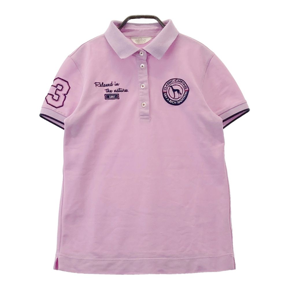 サイズ：38 ADABAT アダバット 372-16160 半袖ポロシャツ ピンク系