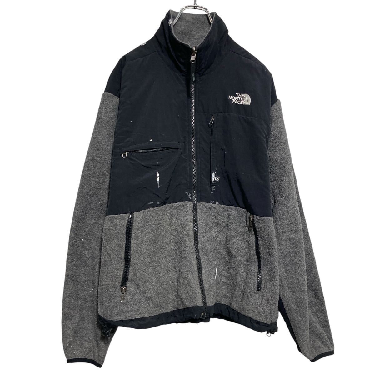 The north face フリース ジャケット ザノースフェイス S グレー ブラック アウトドア マウンテン 古着卸 アメリカ仕入 a609-6952