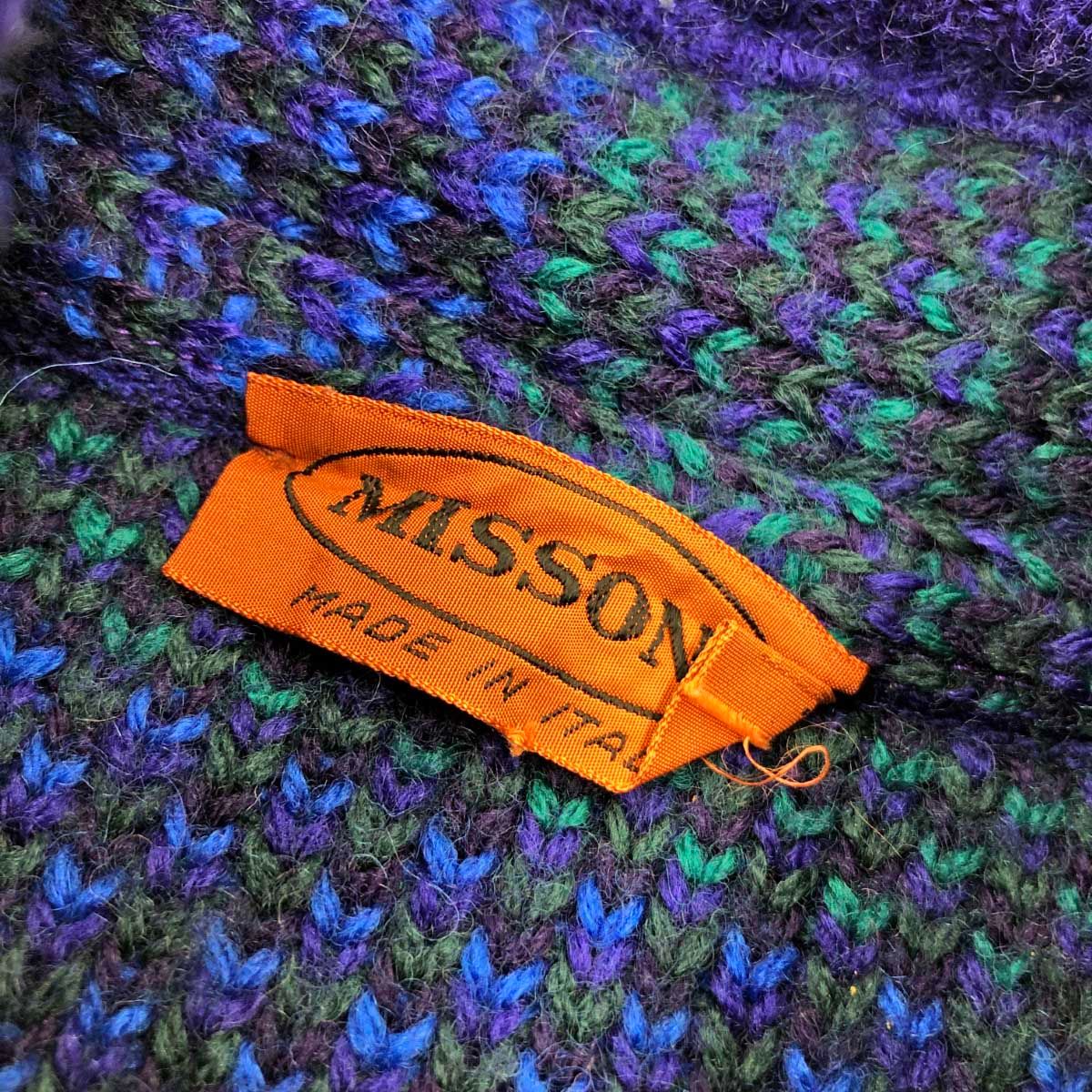 良好 MISSONI ミッソーニ ニットジャケット マルチカラー/ブルー