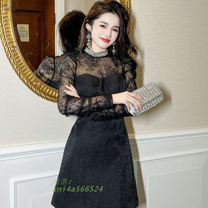 シースルーレース刺繍