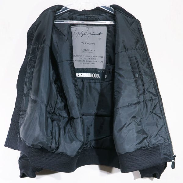 【最安！即完売品】ネイバーフッド×ヨウジヤマモト　ボンバージャケットMA-1 Yohji Yamamoto POUR HOMME×NEIGHBORHOOD® 2025 Spring/Summer
