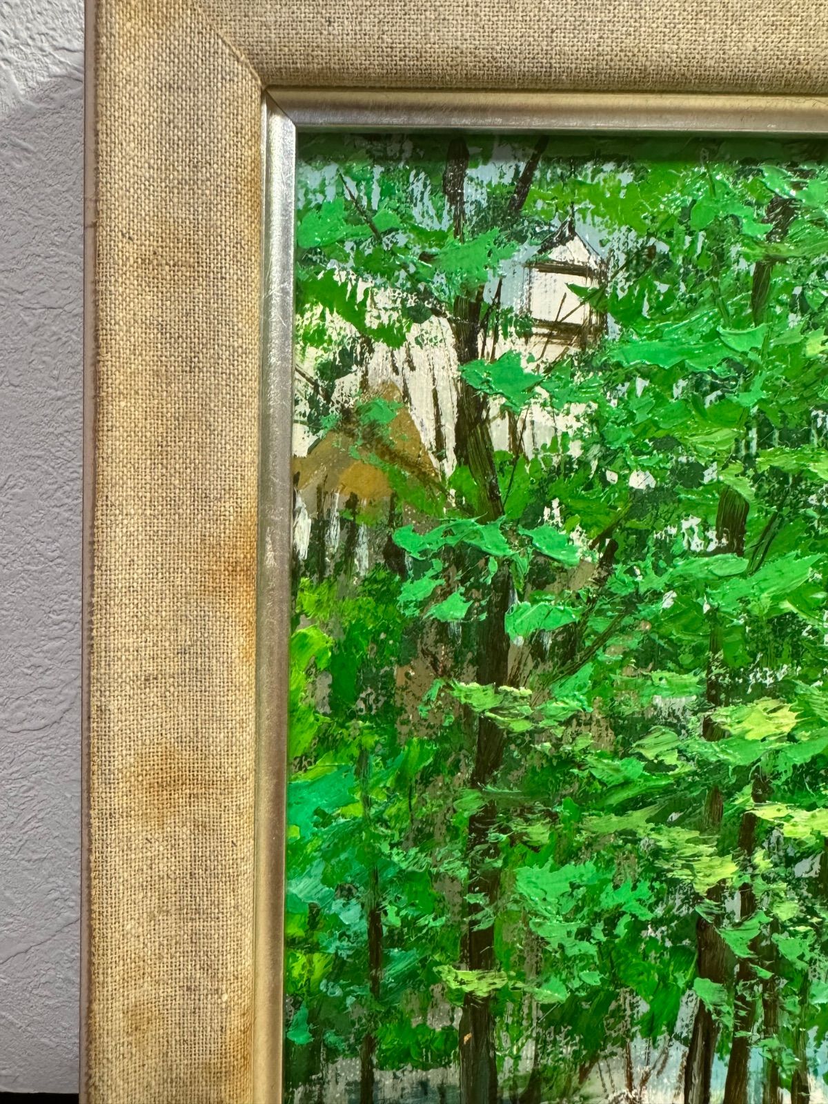 真作 山田一夫 油絵 アムステルダム 直筆サイン入り 真作本物