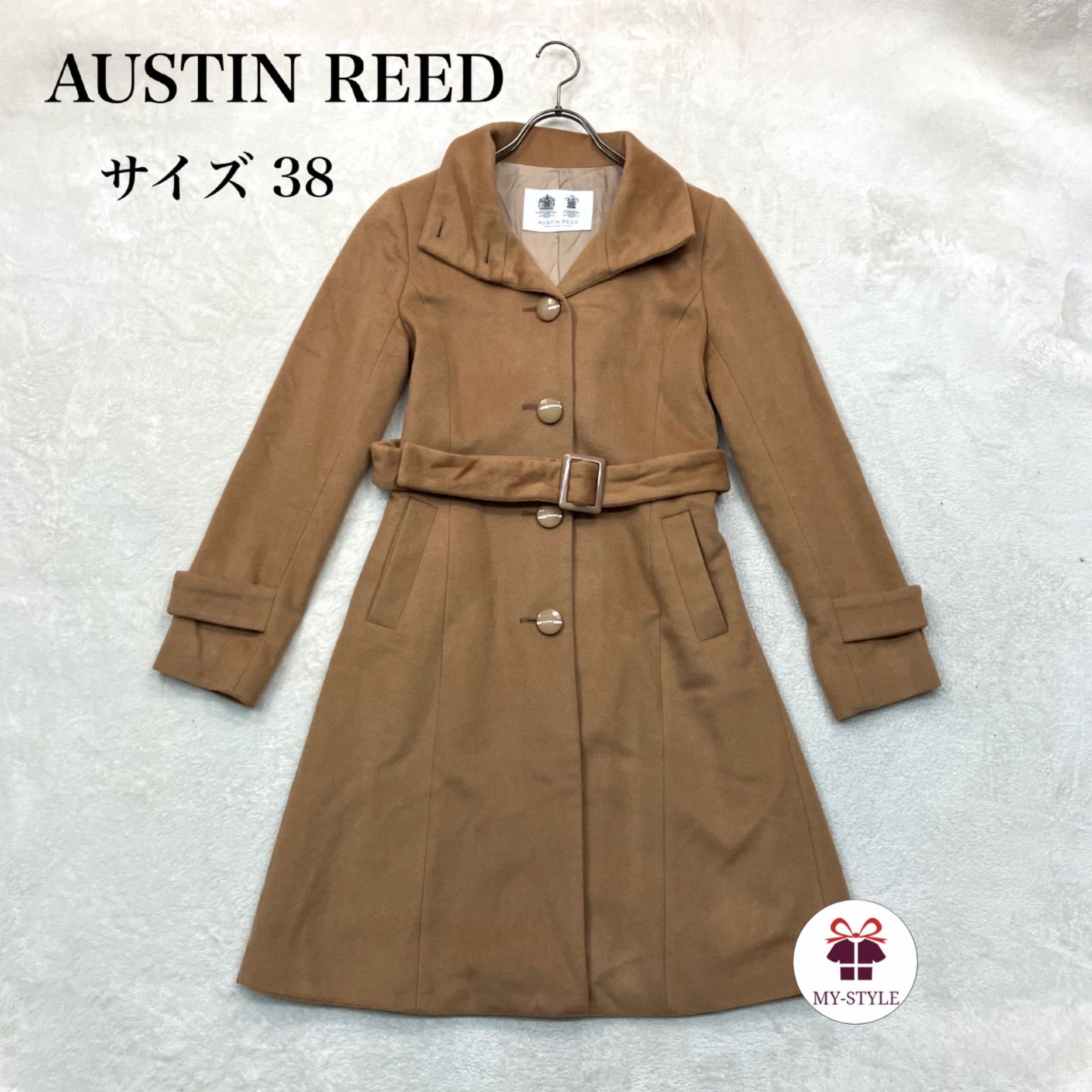 AUSTIN REEDオースチンリード ロングコート サイズ38 キャメル ベルト付 レディース