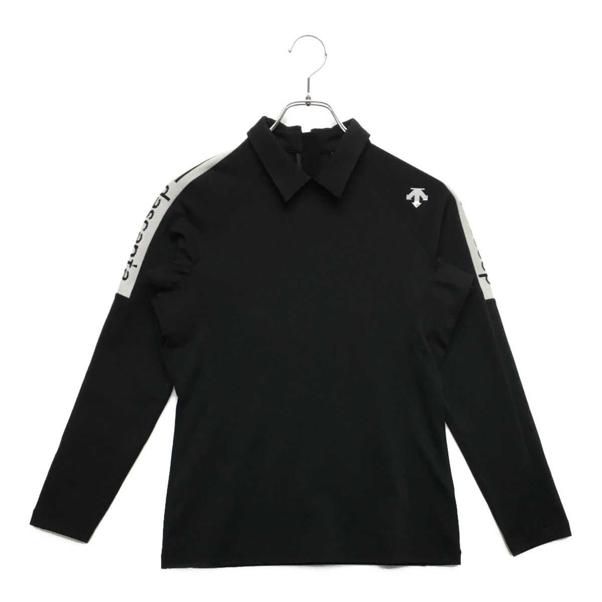 coco 中古 デサントゴルフ DESCENTE GOLF レディース カットソー L 黒 ブラック 裏起毛 ストレッチ 中古 レディース デサントゴルフ DESCENTE GOLF カットソー L 黒
