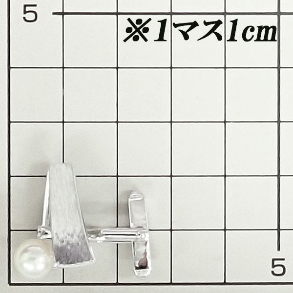 タサキ 田崎真珠 アコヤ真珠 カフス ダイヤモンド K14ホワイトゴールド
