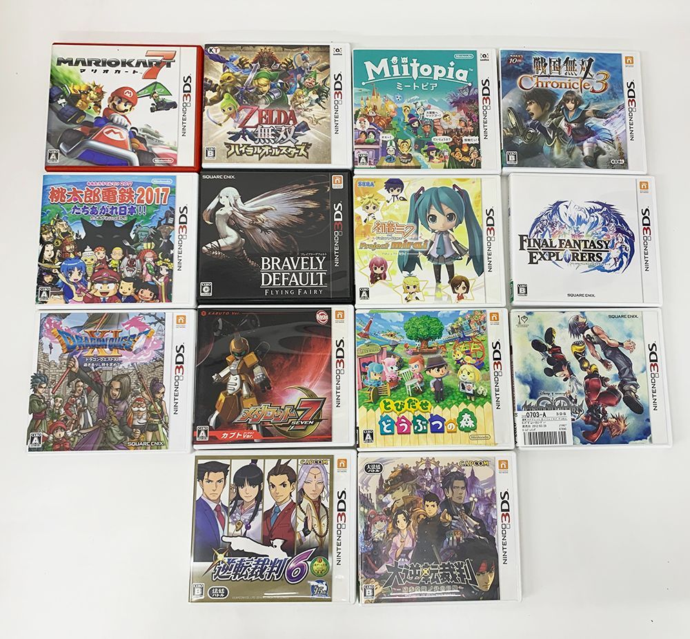 3DSソフト まとめ売り 逆転裁判6 大逆転裁判 桃太郎電鉄2017 初音ミクPriject mirai マリオカート ゼルダ無双 等