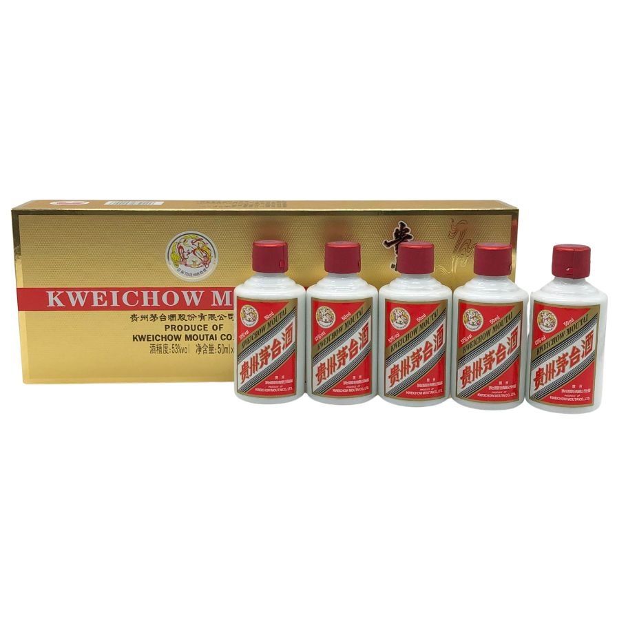 貴州茅台酒 天女ラベル 50ml 53% マオタイ酒5本セット 楽天市場】貴州茅台酒 マオタイ酒 天女ラベル 2005年 53％ 500ml