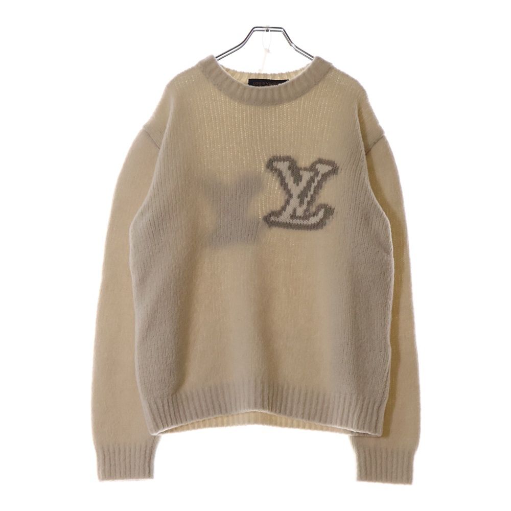 本物 ルイヴィトン カシミヤ100% 半袖 ニット セーター S ベージュ系 LOUIS VUITTON - LOUIS VUITTON ルイヴィトン ニット・セーター