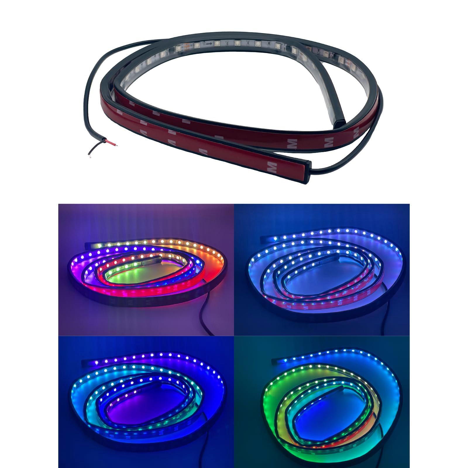 SENTO JONA LEDテープライト カー用品 流れる LEDライト 車 イルミネーション 24v アンビエントライト シーケンシャルウインカー 汎用 2m [2m]